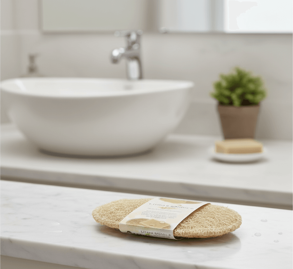 Porte-savon en luffa naturel, accessoire écologique