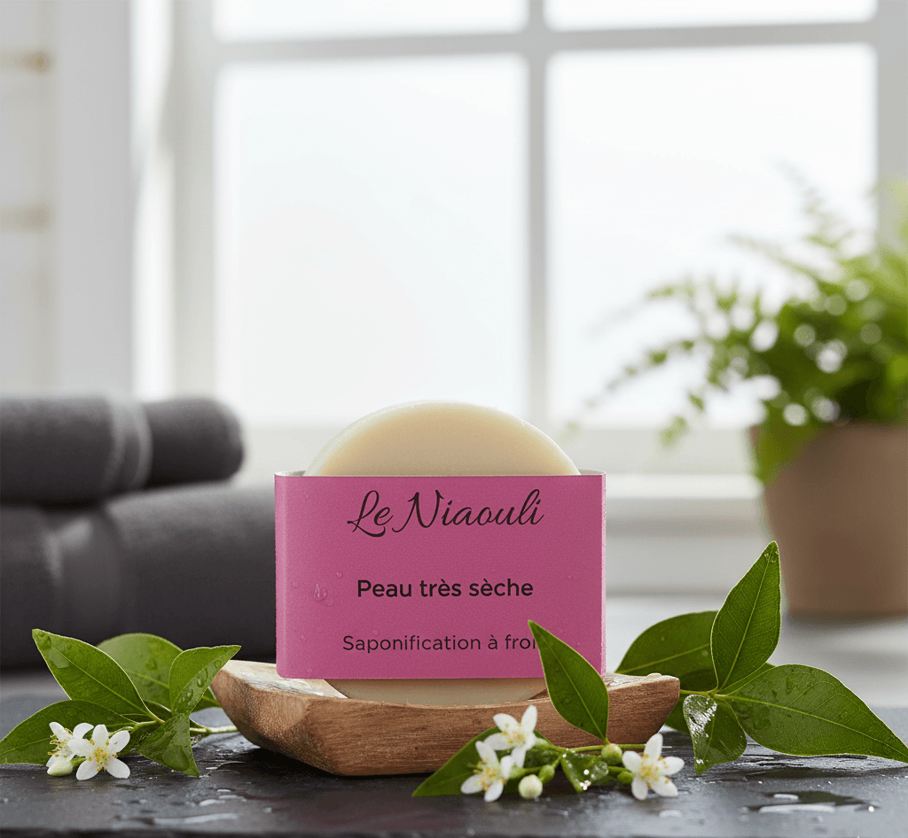 Savon naturel Le Niaouli, saponifié à froid pour peau très sèche